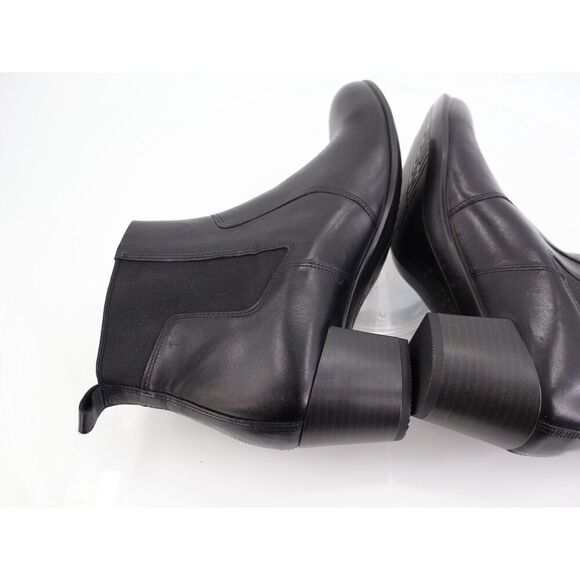 ECCO Shape 35 Ankle Chelsea Boot Size 40 9 / 9.5 Black Leather Block Heel Light - Picture 6 of 12